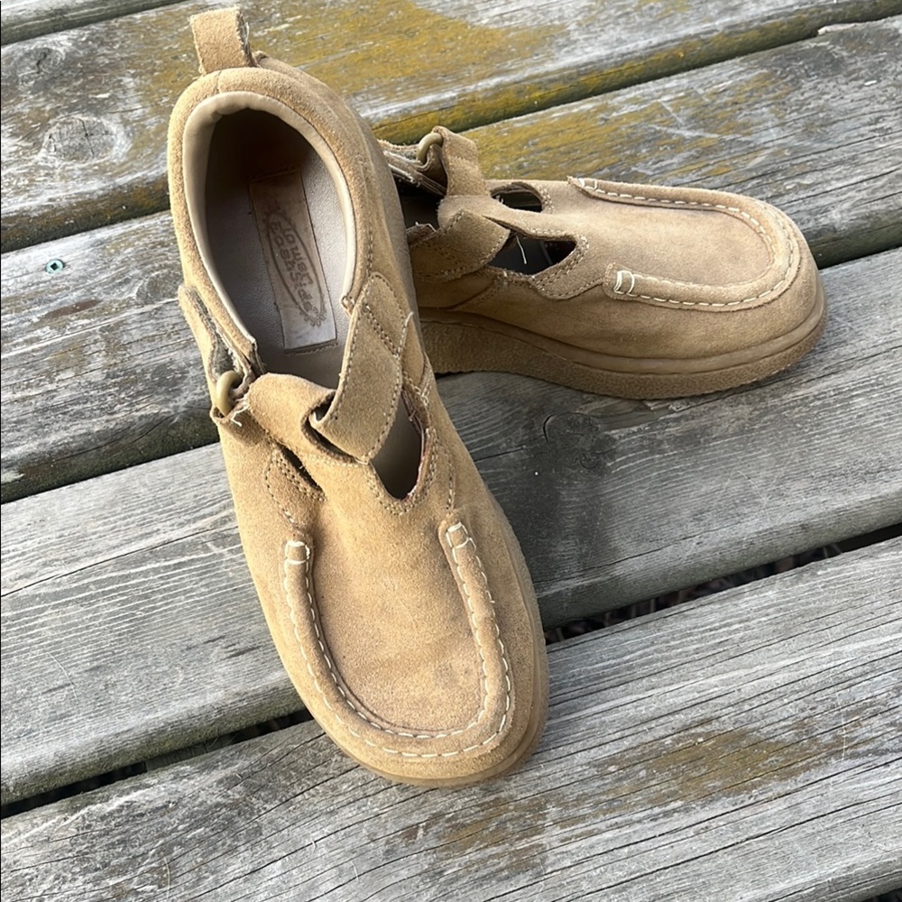 LOWER EAST SIDE Tan Moccasin Loafers with Suede Finish Leather size 8